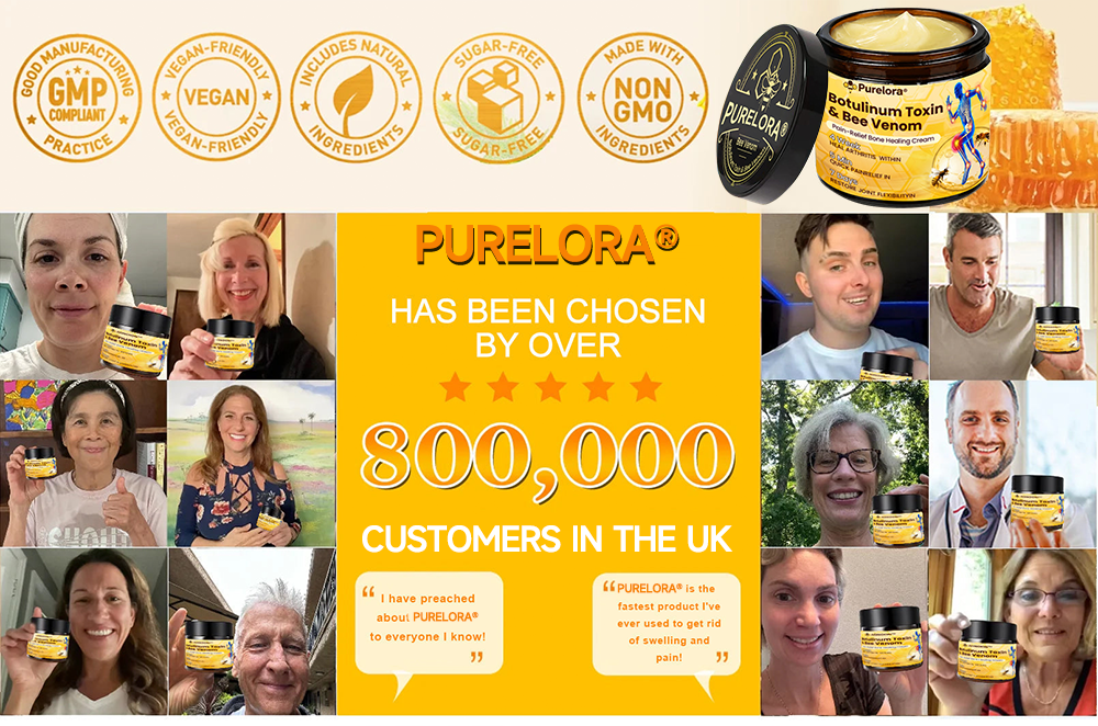 Purelora® Cream with Botulinum Toxin and Bee Venom for Pain Relief and Bone Regeneration