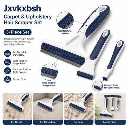 Jxvkxbsh Carpet & Upholstery Hair Scraper Set