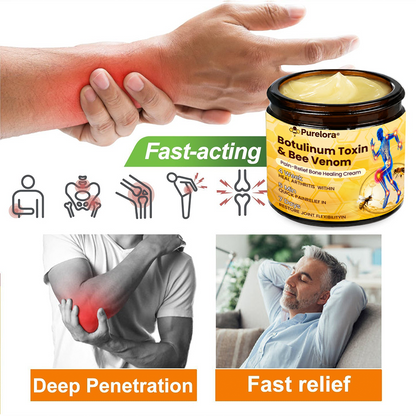 Purelora® Cream with Botulinum Toxin and Bee Venom for Pain Relief and Bone Regeneration
