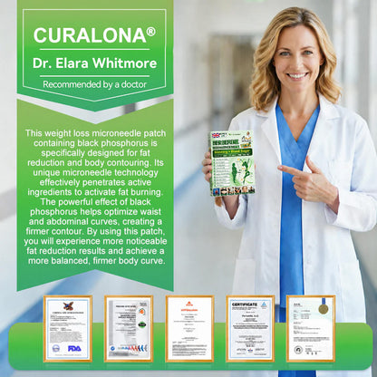 Official Brand Badge Store | Curalona® Black Phosphorus Nanoneedle Slimming Patch — 12-in-1 Formula: Berberine + NMN + Apple Cider Vinegar | Promotes Fat Burning | Visible Results in Just 7 Days!