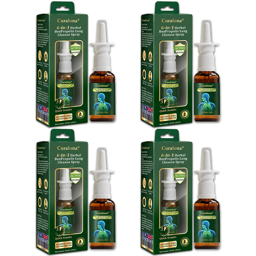 💚🇬🇧 Official Store:Curalona® 6-in-1 Herbal BeePropolis Lung Cleanse Spray🐝（👨‍⚕️Directly acts on COPD, asthma, chronic bronchitis (CB), respiratory infections, lung cancer, sinusitis, and other conditions）