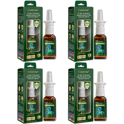 💚🇬🇧 Official Store:Curalona® 6-in-1 Herbal BeePropolis Lung Cleanse Spray🐝（👨‍⚕️Directly acts on COPD, asthma, chronic bronchitis (CB), respiratory infections, lung cancer, sinusitis, and other conditions）