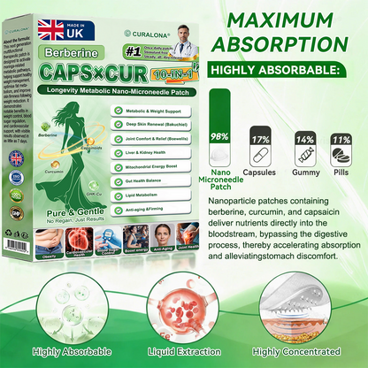 🔥 Curalona® Enhanced 10-in-1 Microneedle Patches — A Synergistic Blend of Berberine and NAD+ to Support Metabolic Health, Promote Skin Renewal, and Alleviate Joint Discomfort — Visible Results in 7 Days