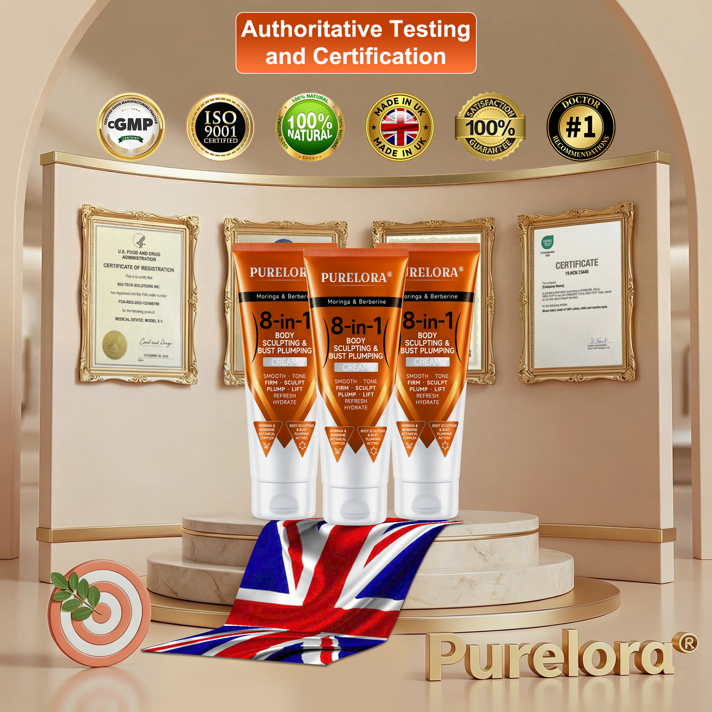 𝐎𝐟𝐟𝐢𝐜𝐢𝐚𝐥 𝐁𝐫𝐚𝐧𝐝 𝐒𝐭𝐨𝐫𝐞 |Official PURELORA® Bust Lift & Firming Cream | 8-in-1 Moringa & Berberine Formula for Smoother, Firmer, Fuller-Looking Bust
