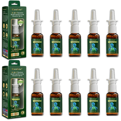 💚🇬🇧 Official Store:Curalona® 6-in-1 Herbal BeePropolis Lung Cleanse Spray🐝（👨‍⚕️Directly acts on COPD, asthma, chronic bronchitis (CB), respiratory infections, lung cancer, sinusitis, and other conditions）