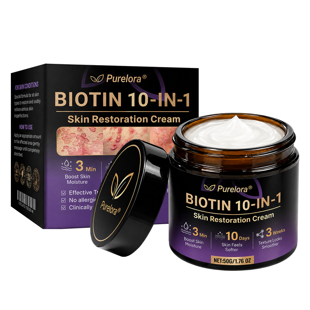 Made and Shipped from the UK 🍁 Purelora® Biotin 10-in-1 Skin Repair Cream — Last Day of Sale: 75% Off
