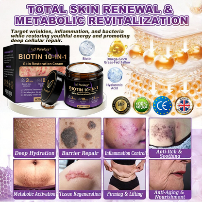 Made and Shipped from the UK 🍁 Purelora® Biotin 10-in-1 Skin Repair Cream — Last Day of Sale: 75% Off