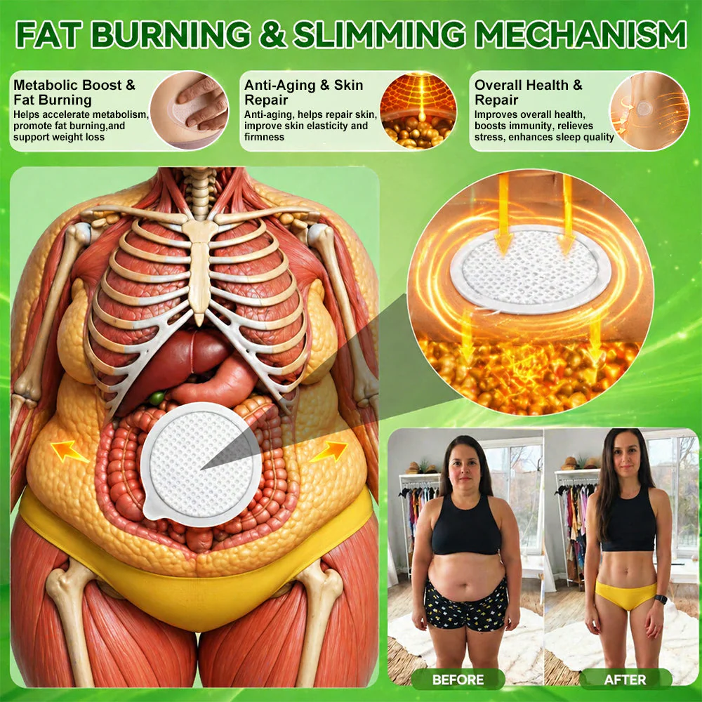 Official Brand Badge Store | Curalona® Black Phosphorus Nanoneedle Slimming Patch — 12-in-1 Formula: Berberine + NMN + Apple Cider Vinegar | Promotes Fat Burning | Visible Results in Just 7 Days!