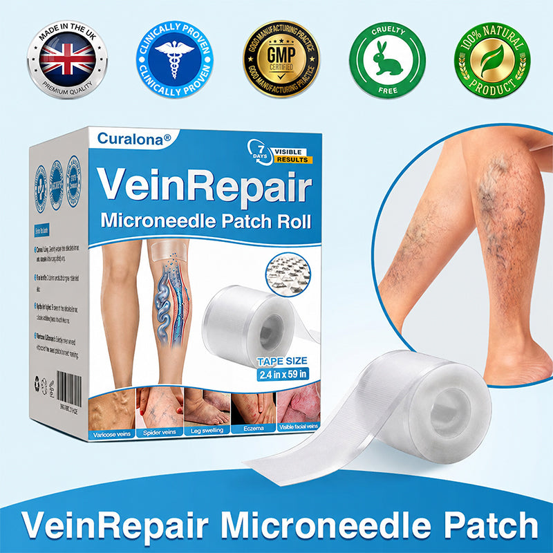 🇬🇧👨‍⚕️✅💙Curalona® VeinRepair Microneedle Patch Roll⚡Instant Relief, Long-Term Results