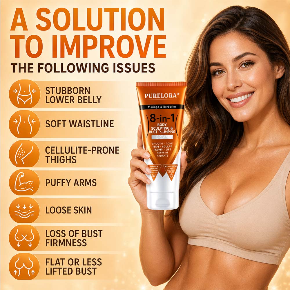 𝐎𝐟𝐟𝐢𝐜𝐢𝐚𝐥 𝐁𝐫𝐚𝐧𝐝 𝐒𝐭𝐨𝐫𝐞 |Official PURELORA® Bust Lift & Firming Cream | 8-in-1 Moringa & Berberine Formula for Smoother, Firmer, Fuller-Looking Bust