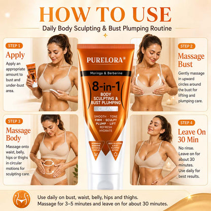 𝐎𝐟𝐟𝐢𝐜𝐢𝐚𝐥 𝐁𝐫𝐚𝐧𝐝 𝐒𝐭𝐨𝐫𝐞 |Official PURELORA® Bust Lift & Firming Cream | 8-in-1 Moringa & Berberine Formula for Smoother, Firmer, Fuller-Looking Bust