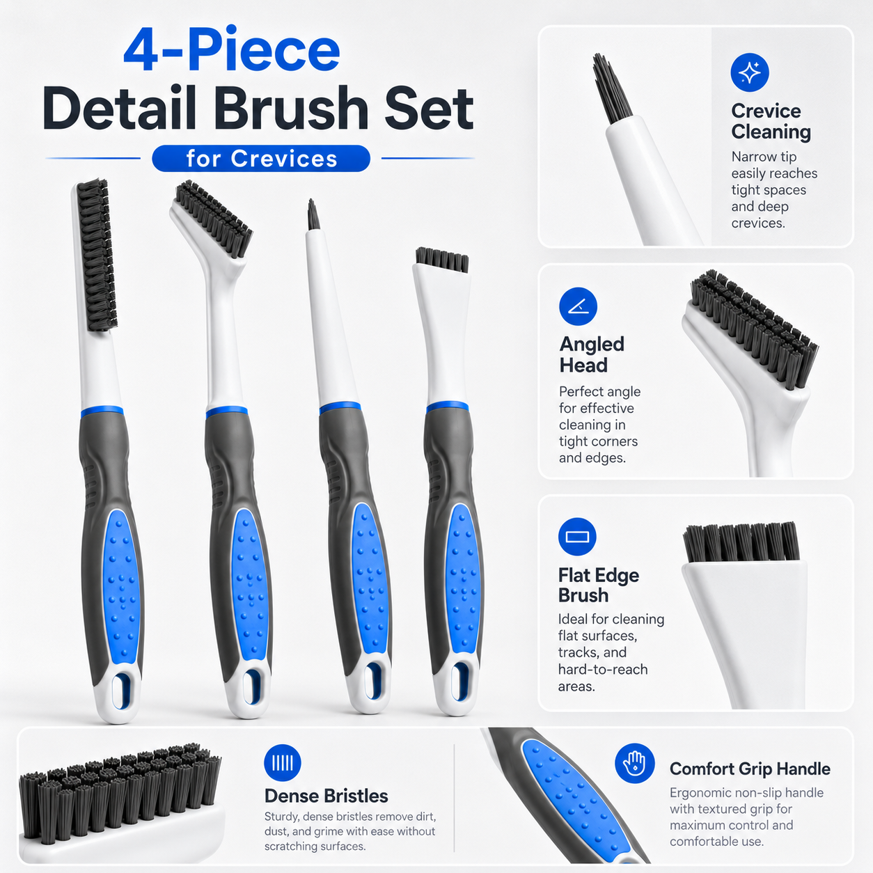 Jxvkxbsh Detail Cleaning Brush Set for Crevices