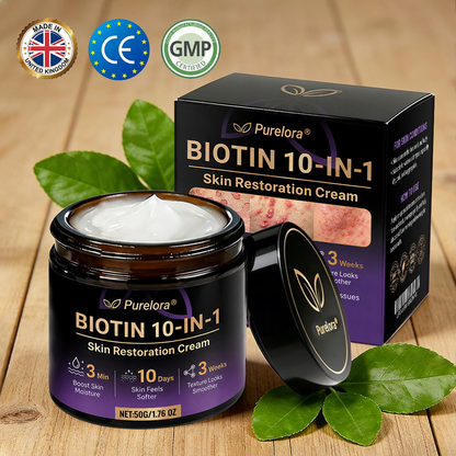 Made and Shipped from the UK 🍁 Purelora® Biotin 10-in-1 Skin Repair Cream — Last Day of Sale: 75% Off