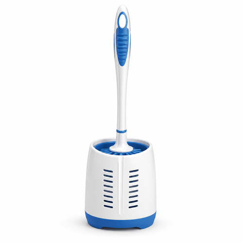 Jxvkxbsh Compact Toilet Brush with Ventilated Holder